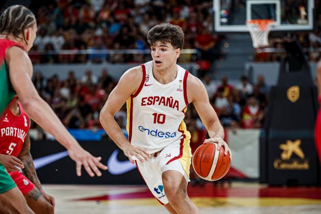 ESP Spain vs. Portugal: Second Qualifying Window for the 2027 World Cup in Qatar. Hugo Gonzalez of Spain during the second qualifying phase for the 2027 World Cup, in the match between Spain and Portugal played at the Principe Felipe Stadium in Zaragoza on August 28, 2026, in Zaragoza, Spain. Basketball Copyright: xAgenciaxLOFx