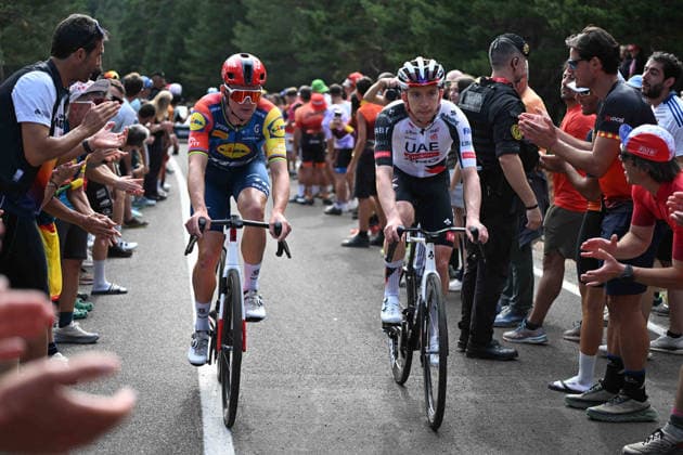 28-08-2026 Vuelta A Espana; Tappa 07 Vall D alba - Valdelinares; 2026, Lidl - Trek; 2026, Uae Emirates - Xrg; Pedersen, Mads; Vermaercke, Kevin; Valdelinares; 
