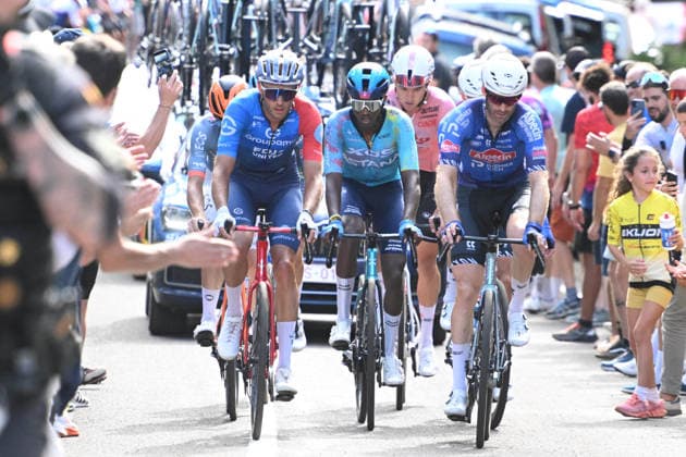 28-08-2026 Vuelta A Espana; Tappa 07 Vall D alba - Valdelinares; 2026, Groupama - Fdj United; 2026, Xds - Astana; 2026, Alpecin - Premier Tech; Tronchon, Bastien; Mulubrhan, Henok; Houle, Hugo; Valdelinares; 