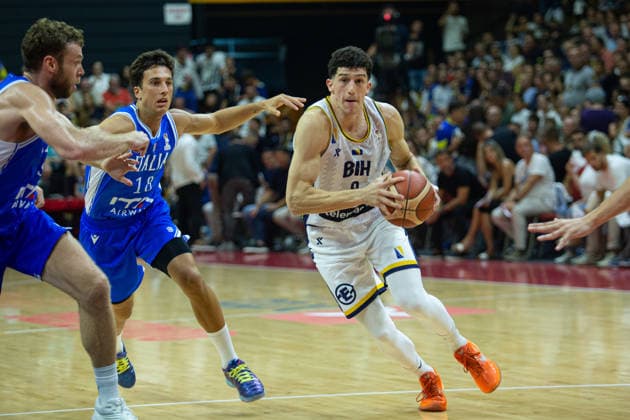 FIBA Basketball World Cup Qualifier: Bosnia and Herzegovina – Italy TUZLA, BOSNIA AND HERZEGOVINA - AUGUST 28: Gegic of Bosnia and Herzegovina in action during the FIBA Basketball World Cup Qualifier match between Bosnia and Herzegovina and Italy in Tuzla, Bosnia and Herzegovina on August 28, 2026. Denis Zuberi Anadolu Tuzla Bosnia and Herzegovina. Editorial use only. Please get in touch for any other usage.  Copyright: x2026xAnadoluxDenisxZuberix