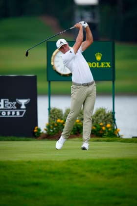 August 28, 2026, Atlanta, Georgia, USA: Ludvig Âberg (Sweden) hits a tee shot on the 16th hole during the second round at East Lake Golf Club. Atlanta USA - ZUMAd212 20260828_zsp_d212_108 Copyright: xRichardxDolex