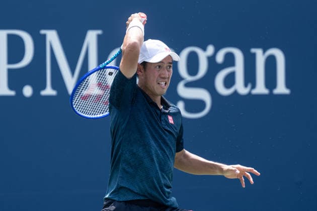 US Open qualifying final round NEW YORK, USA - AUGUST 28: Kei Nishikori returns ball during a men s qualifying singles match final round of the 2026 US Open Championship at USTA Billie Jean King National Tennis Center on August 28, 2026 in Flushing, NY. Kei Nishikori lost in straight sets. Lev Radin Anadolu New York United States. Editorial use only. Please get in touch for any other usage.  Copyright: x2026xAnadoluxLevxRadinx