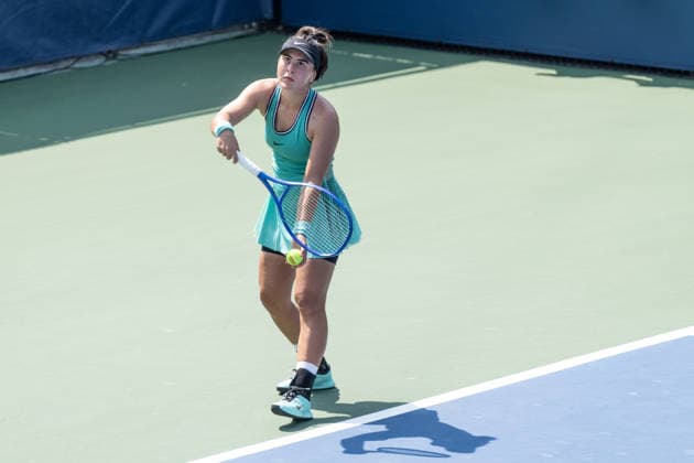 US Open qualifying final round NEW YORK, USA - AUGUST 28: Bianca Andreescu serves during a women s qualifying singles match final round of the 2026 US Open Championship at USTA Billie Jean King National Tennis Center on August 28, 2026 in Flushing, NY. Bianca Andreescu lost in three sets, she needed twice medical attention during 3rd set and was visibly physically exhausted. Lev Radin Anadolu New York United States. Editorial use only. Please get in touch for any other usage.  Copyright: x2026xAnadoluxLevxRadinx