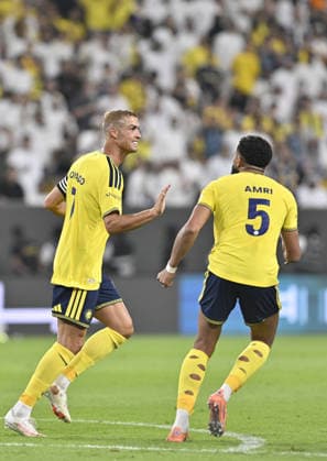 Saudi Arabia Pro League: Al-Nassr v Al-Taawon RIYADH, SAUDI ARABIA - AUGUST 28: Cristiano Ronaldo of Al-Nassr celebrates after scoring a goal during the Saudi Arabia Pro League match between Al-Nassr and Al-Taawon at King Saud University Stadium in Riyadh, Saudi Arabia on August 28, 2026. Mohammed Saad Anadolu Riyadh Saudi Arabia. Editorial use only. Please get in touch for any other usage.  Copyright: x2026xAnadoluxMohammedxSaadx