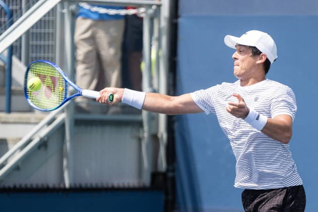 US Open qualifying final round NEW YORK, USA - AUGUST 28: Mackenzie McDonald returns ball during a men s qualifying singles match final round of the 2026 US Open Championship at USTA Billie Jean King National Tennis Center on August 28, 2026 in Flushing, NY. Mackenzie McDonald lost in three sets. Lev Radin Anadolu New York United States. Editorial use only. Please get in touch for any other usage.  Copyright: x2026xAnadoluxLevxRadinx