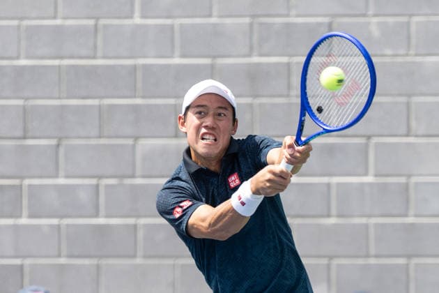 US Open qualifying final round NEW YORK, USA - AUGUST 28: Kei Nishikori returns ball during a men s qualifying singles match final round of the 2026 US Open Championship at USTA Billie Jean King National Tennis Center on August 28, 2026 in Flushing, NY. Kei Nishikori lost in straight sets. Lev Radin Anadolu New York United States. Editorial use only. Please get in touch for any other usage.  Copyright: x2026xAnadoluxLevxRadinx