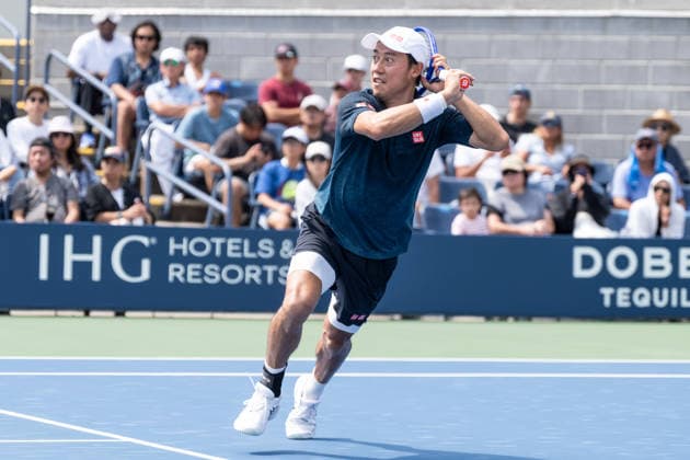 US Open qualifying final round NEW YORK, USA - AUGUST 28: Kei Nishikori returns ball during a men s qualifying singles match final round of the 2026 US Open Championship at USTA Billie Jean King National Tennis Center on August 28, 2026 in Flushing, NY. Kei Nishikori lost in straight sets. Lev Radin Anadolu New York United States. Editorial use only. Please get in touch for any other usage.  Copyright: x2026xAnadoluxLevxRadinx
