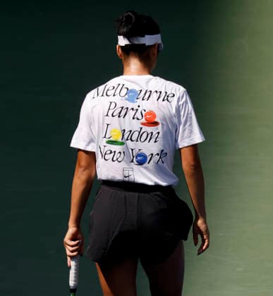 Alexandra Eala of the Philippines practices on Louis Armstrong Stadium at the 2026 US Open Tennis Championship at the USTA Billie Jean King National Tennis Center in New York City on Friday, August 28, 2026.  NYP20260828154 JOHNxANGELILLO