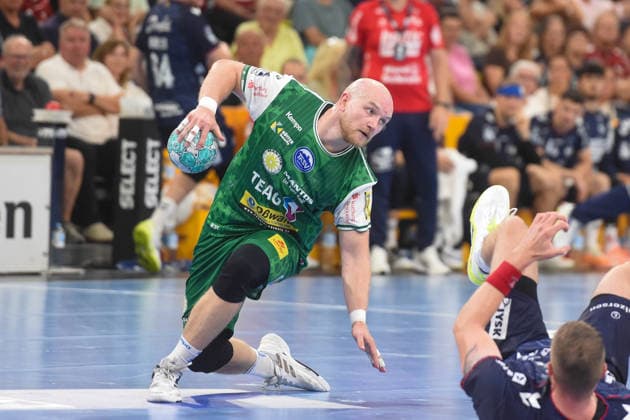 Handball I Men I 2026–2027 Season I Bundesliga I Matchday 1 I SG Flensburg Handewitt vs. ThSV Eisenach I August 28, 2026 Peter Walz 14, ThSV Eisenach Copyright: xLobeca JanxKirschnerx