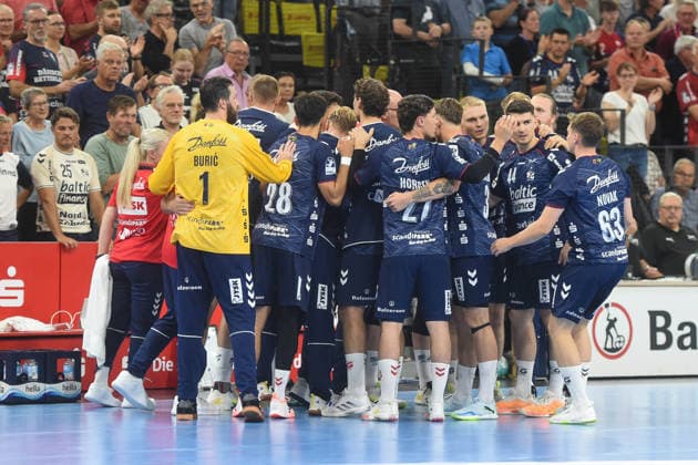 Handball I Men I 2026–2027 Season I Bundesliga I Matchday 1 I SG Flensburg Handewitt vs. ThSV Eisenach I August 28, 2026 SG Flensburg Handewitt Team Copyright: xLobeca JanxKirschnerx