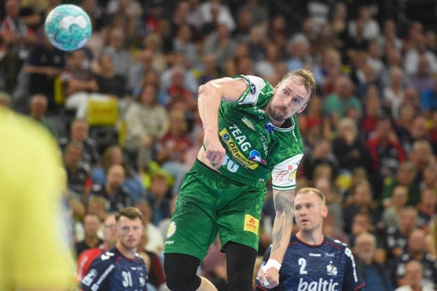 Handball I Men I 2026–2027 Season I Bundesliga I Matchday 1 I SG Flensburg Handewitt vs. ThSV Eisenach I August 28, 2026 Dominik Solak 44, ThSV Eisenach Copyright: xLobeca JanxKirschnerx