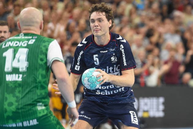 Handball I Men I 2026–2027 Season I Bundesliga I Matchday 1 I SG Flensburg Handewitt vs. ThSV Eisenach I August 28, 2026 Niclas Kirkelökke 5, SG Flensburg Handewitt Copyright: xLobeca JanxKirschnerx