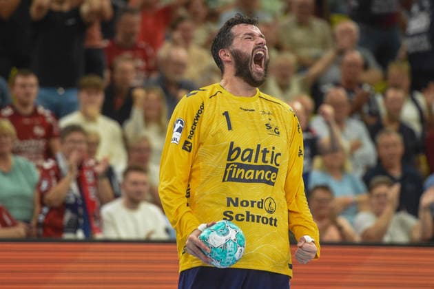 Handball I Men I 2026–2027 Season I Bundesliga I Matchday 1 I SG Flensburg Handewitt vs. ThSV Eisenach I August 28, 2026 Benjamin Buric 1, SG Flensburg Handewitt Copyright: xLobeca JanxKirschnerx