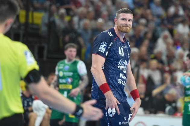Handball I Men I 2026–2027 Season I Bundesliga I Matchday 1 I SG Flensburg Handewitt vs. ThSV Eisenach I August 28, 2026 Blaz Blagotinsek 43, SG Flensburg Handewitt Copyright: xLobeca JanxKirschnerx