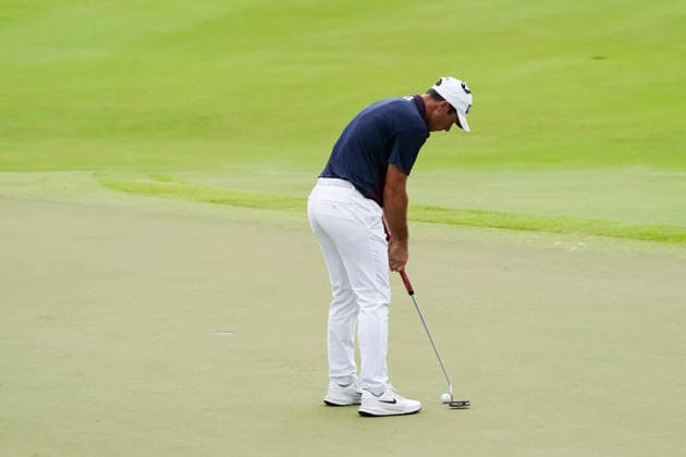 August 28, 2026, Atlanta, Georgia, USA: Viktor Hovland (NOR) putts the 18th green during the second round of the 2026 TOUR Championship at East Lake Golf Club. Atlanta USA - ZUMAw109 20260828_fap_w109_023 Copyright: xDebbyxWongx