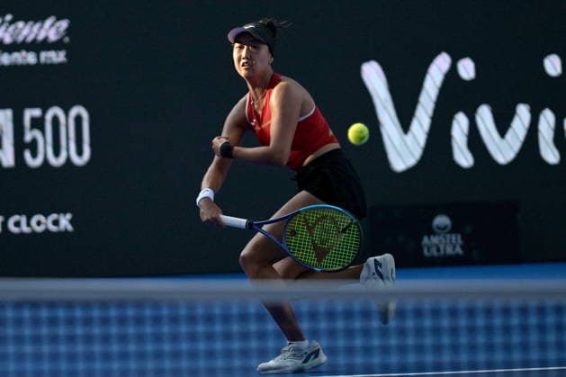 Monterrey Open tennis tournament Ann Li of the USA in action against Diane Parry of France during a match at the Monterrey Open tennis tournament Monterrey, Mexico, 28 August 2026. Monterrey Mexico  Copyright: xMiguelxSierrax