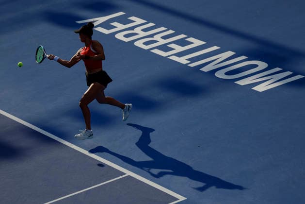 August 28, 2026, Monterrey, Nuevo Leon, Mexico: Ann Li (USA) in action against Diane Parry (FRA) during the semifinals of the GNP Seguros WTA, Tennis Damen 500 Open at Club Sonoma in Monterrey, Nuevo LeoÂ³n. Tenis 2026: Semifinal WTA 500 Monterrey: Parry Vs Li  - ZUMAo125 20260828_zip_o125_002 Copyright: xAntonioxOjedax