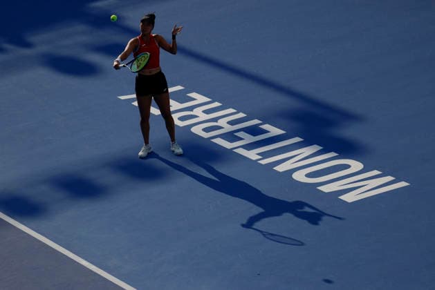 August 28, 2026, Monterrey, Nuevo Leon, Mexico: Ann Li (USA) in action against Diane Parry (FRA) during the semifinals of the GNP Seguros WTA, Tennis Damen 500 Open at Club Sonoma in Monterrey, Nuevo LeoÂ³n. Tenis 2026: Semifinal WTA 500 Monterrey: Parry Vs Li  - ZUMAo125 20260828_zip_o125_003 Copyright: xAntonioxOjedax