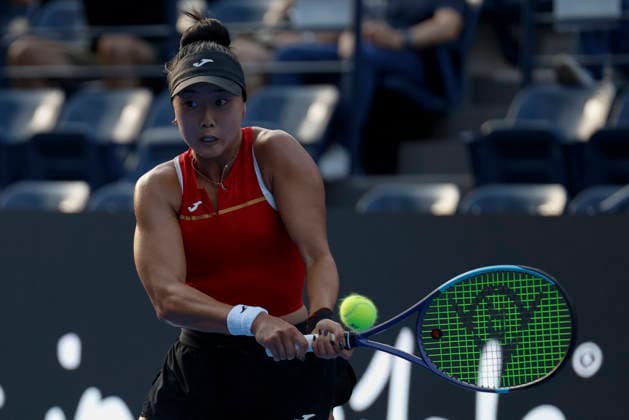 August 28, 2026, Monterrey, Nuevo Leon, Mexico: Ann Li (USA) in action against Diane Parry (FRA) during the semifinals of the GNP Seguros WTA, Tennis Damen 500 Open at Club Sonoma in Monterrey, Nuevo LeoÂ³n. Tenis 2026: Semifinal WTA 500 Monterrey: Parry Vs Li  - ZUMAo125 20260828_zip_o125_012 Copyright: xAntonioxOjedax