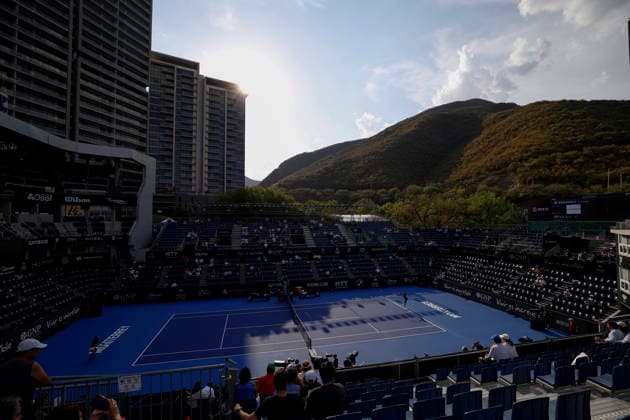 August 28, 2026, Monterrey, Nuevo Leon, Mexico: General view of GNP Stadium during the semifinal match between Ann Li (USA) and Diane Parry (FRA) at Club Sonoma in Monterrey, Nuevo Leon. Tenis 2026: Semifinal WTA, Tennis Damen 500 Monterrey: Parry Vs Li  - ZUMAo125 20260828_zip_o125_014 Copyright: xAntonioxOjedax