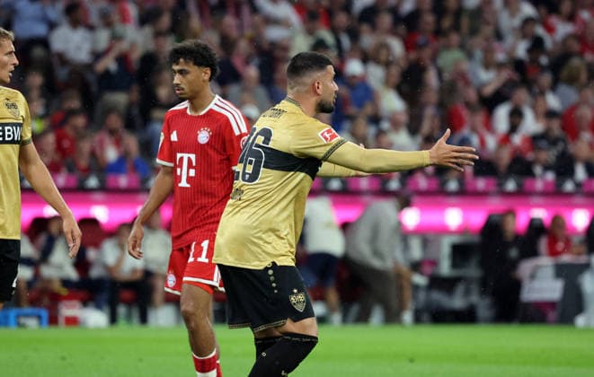 28.08.26 FC Bayern München - VfB Stuttgart Deutschland, München, 28.08.2026, Fussball, Bundesliga, Saison 2026 2027, FC Bayern München - VfB Stuttgart: Deniz Undav (VfB Stuttgart). *** August 28, 2026 FC Bayern Munich vs. VfB Stuttgart Germany, Munich, August 28, 2026, Soccer, Bundesliga, 2026–2027 Season, FC Bayern Munich vs. VfB Stuttgart, Deniz Undav, VfB Stuttgart