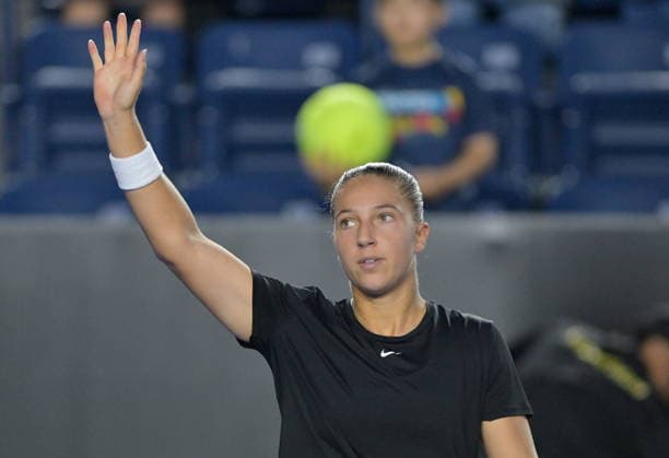 Monterrey Open tennis tournament Diane Parry of France reacts while in action against Ann Li of the USA during a match at the Monterrey Open tennis tournament Monterrey, Mexico, 28 August 2026. Monterrey Mexico  Copyright: xMiguelxSierrax