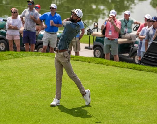 August 28, 2026, Atlanta, Georgia, USA: Akshay Bhatia (USA) tees off the 6th hole during the second round of the 2026 TOUR Championship at East Lake Golf Club. PGA, Golf Herren 2026: TOUR Championship - Round 2  - ZUMAw109 20260828_fap_w109_029 Copyright: xDebbyxWongx