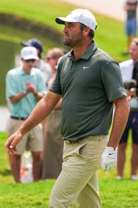 August 28, 2026, Atlanta, Georgia, USA: Scottie Scheffler (USA) walks off the 6th tee during the second round of the 2026 TOUR Championship at East Lake Golf Club. PGA, Golf Herren 2026: TOUR Championship - Round 2  - ZUMAw109 20260828_fap_w109_047 Copyright: xDebbyxWongx