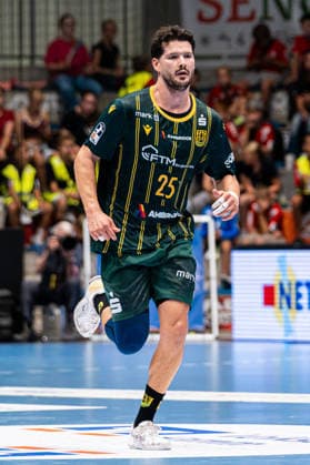 Hamm, Germany, August 28, 2026 – 2nd HBL 2026–2027, Matchday 1: ASV Hamm Westfalen vs. VfL Eintracht Hagen. Pictured: Philip Jungemann, Hagen WESTPRESS Arena, North Rhine-Westphalia Copyright: xFotostandx xKruczynskix