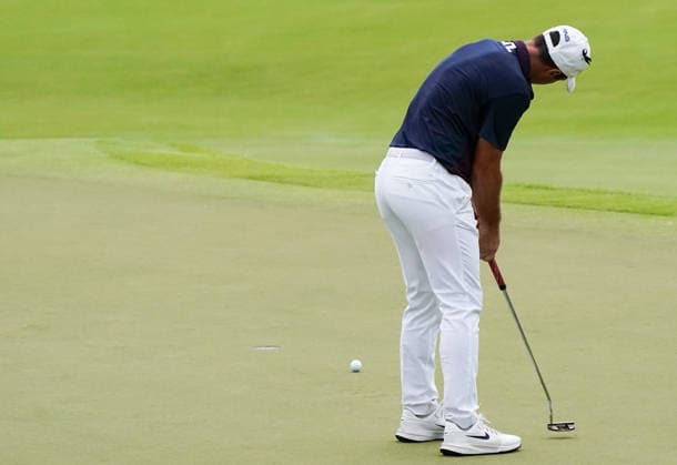 August 28, 2026, Atlanta, Georgia, USA: Viktor Hovland (NOR) putts the 18th green during the second round of the 2026 TOUR Championship at East Lake Golf Club. Atlanta USA - ZUMAw109 20260828_fap_w109_074 Copyright: xDebbyxWongx