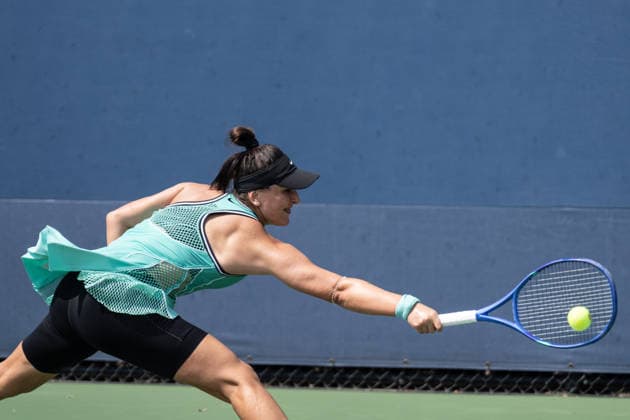 US Open 2026 Qualifying Final Round NEW YORK, UNITED STATES - AUGUST 28: Bianca Andreescu returns a shot during the final round of women s singles qualifying at the 2026 US Open at the USTA Billie Jean King National Tennis Center in Flushing, New York, United States, on August 28, 2026. Lev Radin Anadolu New york United States. Editorial use only. Please get in touch for any other usage.  Copyright: x2026xAnadoluxLevxRadinx