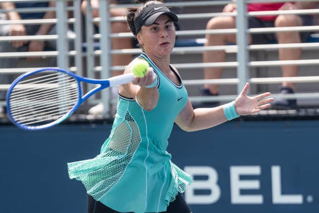 US Open 2026 Qualifying Final Round NEW YORK, UNITED STATES - AUGUST 28: Bianca Andreescu returns a shot during the final round of women s singles qualifying at the 2026 US Open at the USTA Billie Jean King National Tennis Center in Flushing, New York, United States, on August 28, 2026. Lev Radin Anadolu New york United States. Editorial use only. Please get in touch for any other usage.  Copyright: x2026xAnadoluxLevxRadinx