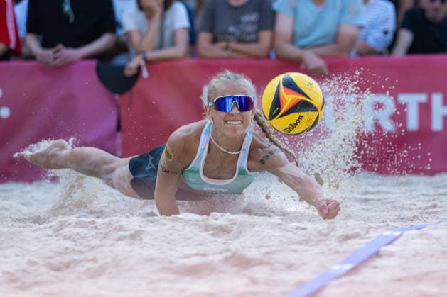 German Beach Championship (German Beach Volleyball Championship) Dortmund, Germany August 28, 2026 DORTMUND, GERMANY AUGUST 28 Paula Schürholz Player 2, Eintracht Spontent during the German Beach Championship at Dortmund on August 28, 2026 in Dortmund, Germany Copyright: xBEAUTIFULxSPORTS PeterxWeberx