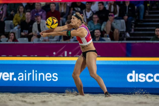 German Beach Championship German Beach Volleyball Championship Dortmund, Germany August 28, 2026 DORTMUND, GERMANY AUGUST 28 Kim van de Velde, Player 2 for Blaubären TSV Flacht, during the German Beach Championship (German Beach Volleyball Championship) in Dortmund on August 28, 2026, in Dortmund, Germany Copyright: xBEAUTIFULxSPORTS PeterxWeberx