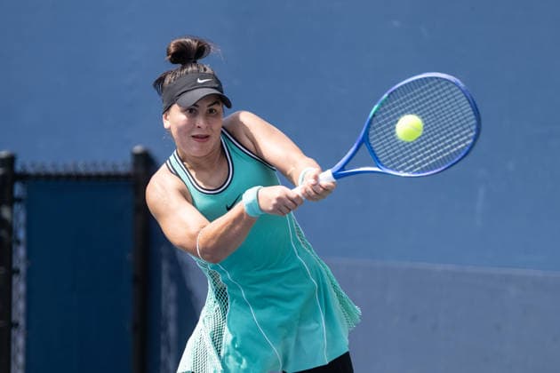 US Open 2026 Qualifying Final Round NEW YORK, UNITED STATES - AUGUST 28: Bianca Andreescu returns a shot during the final round of women s singles qualifying at the 2026 US Open at the USTA Billie Jean King National Tennis Center in Flushing, New York, United States, on August 28, 2026. Lev Radin Anadolu New york United States. Editorial use only. Please get in touch for any other usage.  Copyright: x2026xAnadoluxLevxRadinx