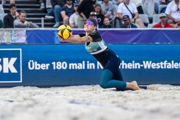 German Beach Championship (German Beach Volleyball Championship) Dortmund, Germany August 28, 2026 DORTMUND, GERMANY AUGUST 28 Melanie Gernert Player 2, SV Energie Cottbus during the German Beach Championship (Deutsche Beachvolleyball Meisterschaft) in Dortmund on August 28, 2026, in Dortmund, Germany Copyright: xBEAUTIFULxSPORTS PeterxWeberx