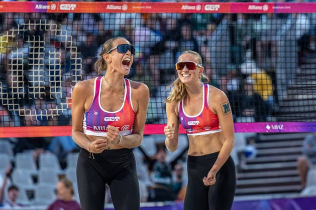 German Beach Championship (Deutsche Beachvolleyball Meisterschaft) in Dortmund, Germany, August 28, 2026 DORTMUND, GERMANY, AUGUST 28 Rika Dieckmann, Player 1, Eintracht Spontent Düsseldorf, Clara Dreßen, Player 2, VCO Münster, during the German Beach Championship (German Beach Volleyball Championship) in Dortmund on August 28, 2026, in Dortmund, Germany Copyright: xBEAUTIFULxSPORTS PeterxWeberx