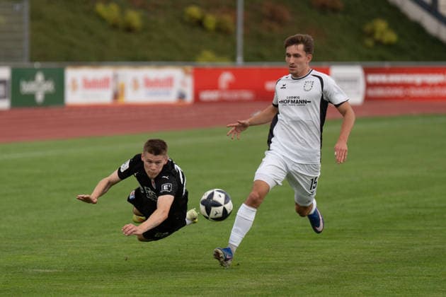 August 28, 2026, xhfmx, Regional League Southwest Soccer, SG Barockstadt Fulda Lehnerz vs. FSV Frankfurt, Nick Doktorczyk of FSV Frankfurt in a one-on-one battle with an opponent from Fulda