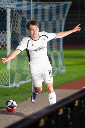 August 28, 2026, xhfmx, Regional League Southwest Soccer, SG Barockstadt Fulda vs. Lehnerz FSV Frankfurt; Nick Doktorczyk of FSV Frankfurt celebrates his goal, making the score 1–2 in the match between FSV Frankfurt and Fulda; Goal, Celebration, Fulda