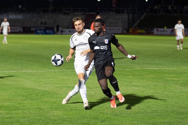 August 28, 2026, xhfmx, Regional League Southwest Soccer, SG Barockstadt Fulda Lehnerz vs. FSV Frankfurt, Amar Suljic (FSV Frankfurt), Hans Nunoo Sarpei (SG Barockstadt Fulda Lehnerz), Fulda
