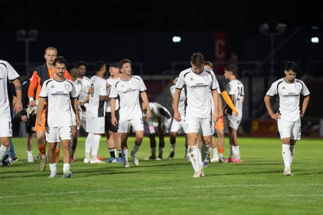 August 28, 2026, xhfmx, Regional League Southwest Soccer, SG Barockstadt Fulda Lehnerz vs. FSV Frankfurt The FSV Frankfurt players head toward the Fulda fans