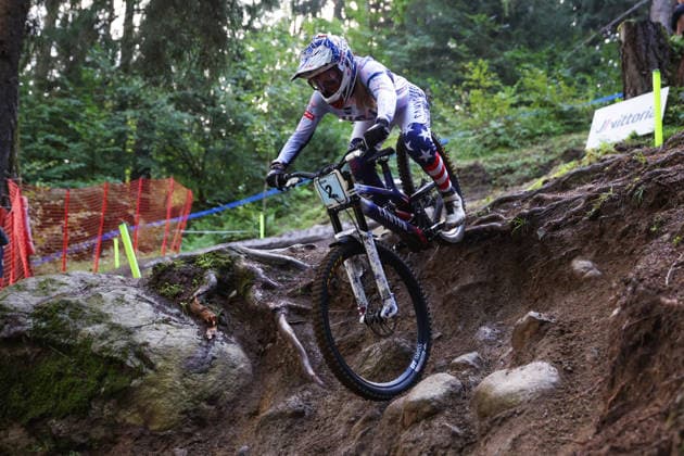 2026 UCI Mountain Bike World Championships Picture by Ed Sykes SWpix.com - 29 08 2026 - Cycling - 2026 UCI Mountain Bike World Championships - Val di Sole, Trentino, Italy - Downhill (DHI) Final - Women Junior - Aletha Ostgaard (USA) Copyright: x xSWpix.comx(t axPhotographyxHubxLtd)xEdxSykes SWpix.comx SWP-3030-20872