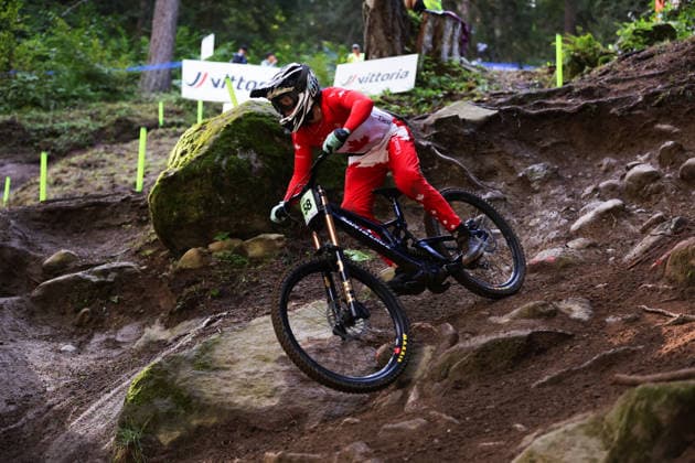 2026 UCI Mountain Bike World Championships Picture by Ed Sykes SWpix.com - 29 08 2026 - Cycling - 2026 UCI Mountain Bike World Championships - Val di Sole, Trentino, Italy - Downhill (DHI) Final - Men Junior - Rhys Vath (Canada) Copyright: x xSWpix.comx(t axPhotographyxHubxLtd)xEdxSykes SWpix.comx SWP-3030-20890