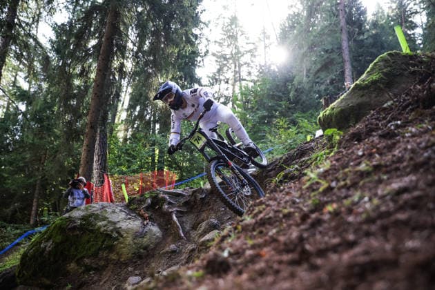 2026 UCI Mountain Bike World Championships Picture by Ed Sykes SWpix.com - 29 08 2026 - Cycling - 2026 UCI Mountain Bike World Championships - Val di Sole, Trentino, Italy - Downhill (DHI) Final - Men Junior - Levin Klausmann (Germany) Copyright: x xSWpix.comx(t axPhotographyxHubxLtd)xEdxSykes SWpix.comx SWP-3030-20892