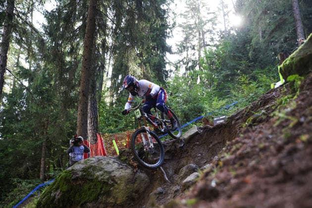 2026 UCI Mountain Bike World Championships Picture by Ed Sykes SWpix.com - 29 08 2026 - Cycling - 2026 UCI Mountain Bike World Championships - Val di Sole, Trentino, Italy - Downhill (DHI) Final - Men Junior - Nick Etherton (Great Britain) Copyright: x xSWpix.comx(t axPhotographyxHubxLtd)xEdxSykes SWpix.comx SWP-3030-20893