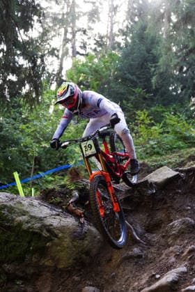 2026 UCI Mountain Bike World Championships Picture by Ed Sykes SWpix.com - 29 08 2026 - Cycling - 2026 UCI Mountain Bike World Championships - Val di Sole, Trentino, Italy - Downhill (DHI) Final - Men Junior - Boston Bryant (USA) Copyright: x xSWpix.comx(t axPhotographyxHubxLtd)xEdxSykes SWpix.comx SWP-3030-20906