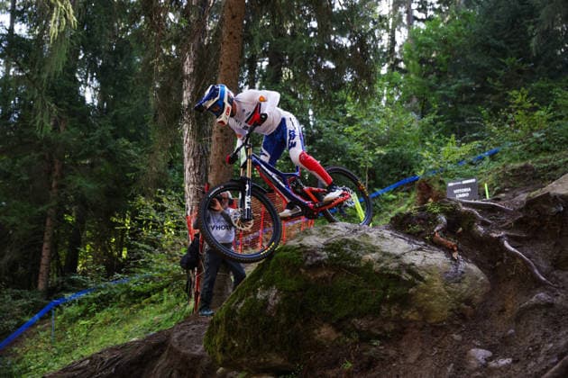 2026 UCI Mountain Bike World Championships Picture by Ed Sykes SWpix.com - 29 08 2026 - Cycling - 2026 UCI Mountain Bike World Championships - Val di Sole, Trentino, Italy - Downhill (DHI) Final - Men Junior - Felix Griffiths (Great Britain) Copyright: x xSWpix.comx(t axPhotographyxHubxLtd)xEdxSykes SWpix.comx SWP-3030-20931