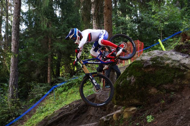 2026 UCI Mountain Bike World Championships Picture by Ed Sykes SWpix.com - 29 08 2026 - Cycling - 2026 UCI Mountain Bike World Championships - Val di Sole, Trentino, Italy - Downhill (DHI) Final - Men Junior - Felix Griffiths (Great Britain) Copyright: x xSWpix.comx(t axPhotographyxHubxLtd)xEdxSykes SWpix.comx SWP-3030-20932