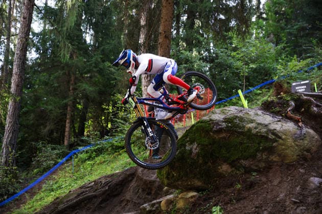 2026 UCI Mountain Bike World Championships Picture by Ed Sykes SWpix.com - 29 08 2026 - Cycling - 2026 UCI Mountain Bike World Championships - Val di Sole, Trentino, Italy - Downhill (DHI) Final - Men Junior - Felix Griffiths (Great Britain) Copyright: x xSWpix.comx(t axPhotographyxHubxLtd)xEdxSykes SWpix.comx SWP-3030-20937
