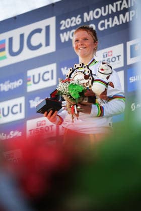 2026 UCI Mountain Bike World Championships Picture by Ed Sykes SWpix.com - 29 08 2026 - Cycling - 2026 UCI Mountain Bike World Championships - Val di Sole, Trentino, Italy - Downhill (DHI) Final - Women Junior Podium - Tilly Boadle (Australia) wins the Gold Medal to become World Champion Copyright: x xSWpix.comx(t axPhotographyxHubxLtd)xEdxSykes SWpix.comx SWP-3030-20951